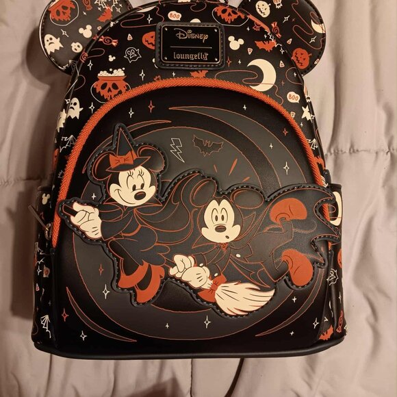 Loungefly Handbags - NWT Loungefly Disney Mickey Minnie Mouse Halloween Mini Backpack